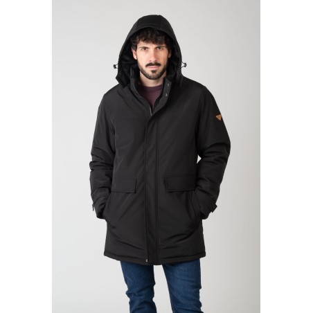 PARKA LARGA ACOLCHADA CON CAPUCHA