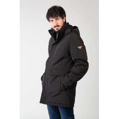 PARKA LARGA ACOLCHADA CON CAPUCHA