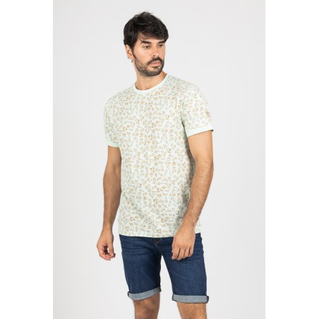 CAMISETA TEJIDO MICROLISTADO FLORAL