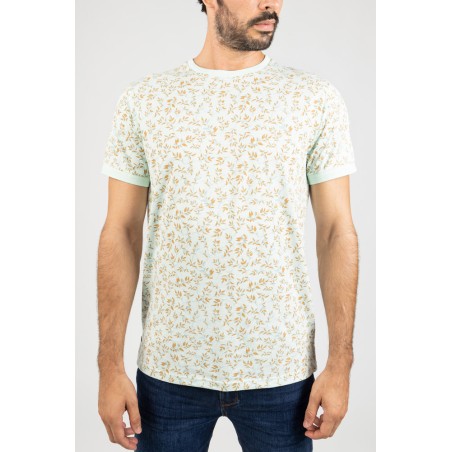 CAMISETA TEJIDO MICROLISTADO FLORAL