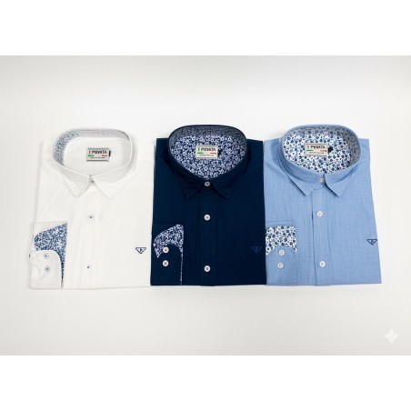 CAMISA BÁSICA AZUL SLIM