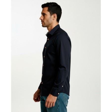 CAMISA BÁSICA MARINO SLIM
