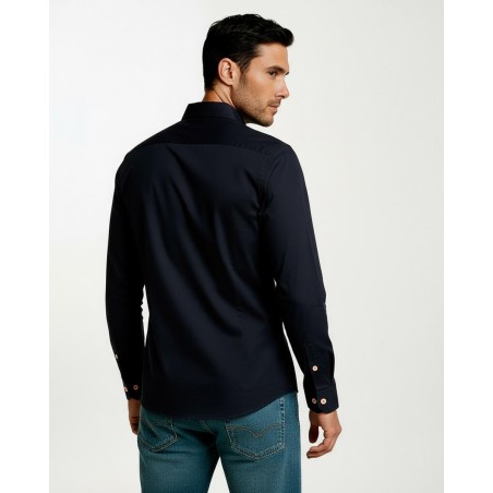 CAMISA BÁSICA MARINO SLIM