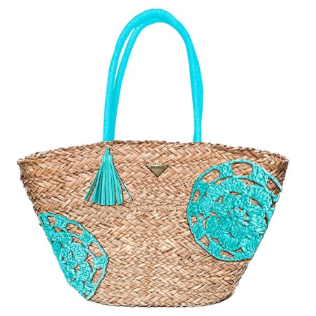 CESTA CROCHET TURQUESA