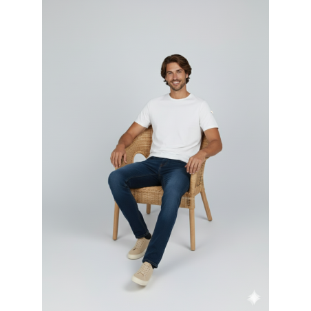 MID WASH REGULAR JEANS