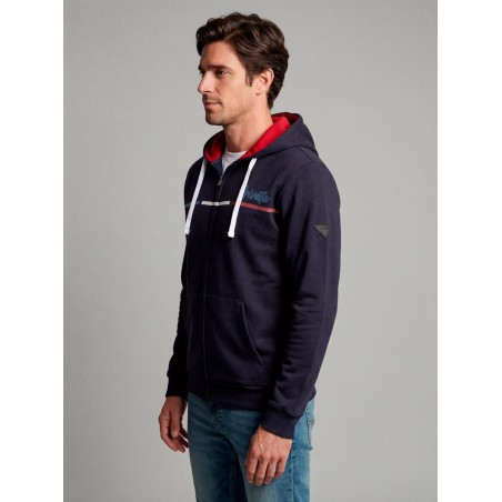 NEVY BLUE PRIVATA SP-UP HOODIE
