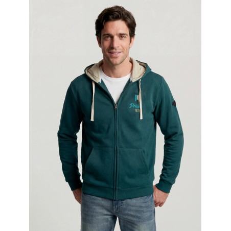 SUDADERA VERDE CON CAPUCHA