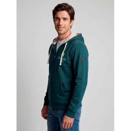 SUDADERA VERDE CON CAPUCHA
