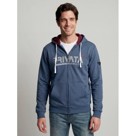 BLUE HOODIE WITH PRIVATA GRAPHIC