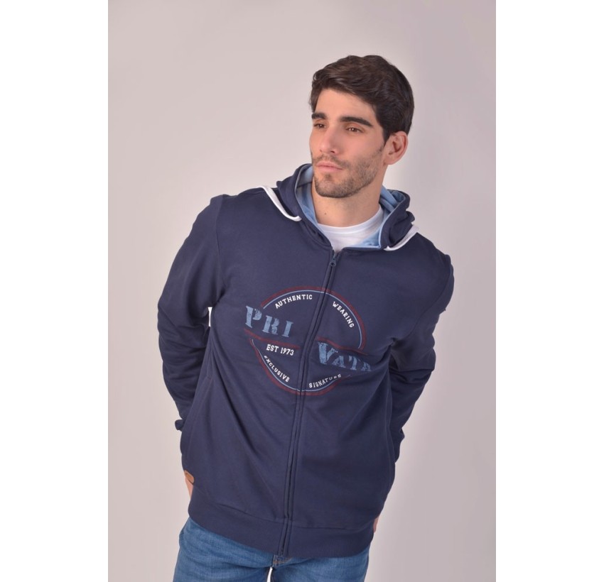 SUDADERA ABIERTA CON CAPUCHA