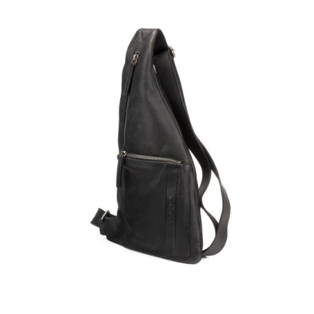 Mochila cruzada de hombre Cool en piel color negro